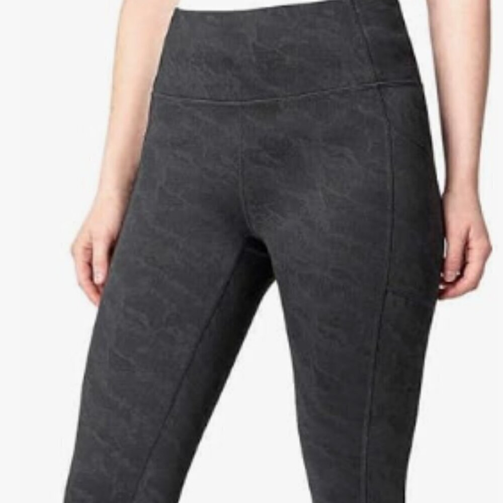 Mondetta Womens Black Midweight Brushed Jacquard Legging Size XL